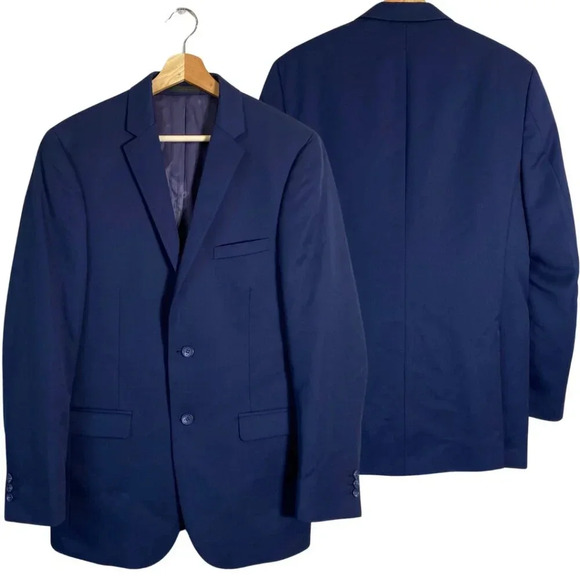 Michael Kors Luxury Venetian Wool Sport Coat Dinner Jacket Blazer Men's 38R Blue - Picture 1 of 15